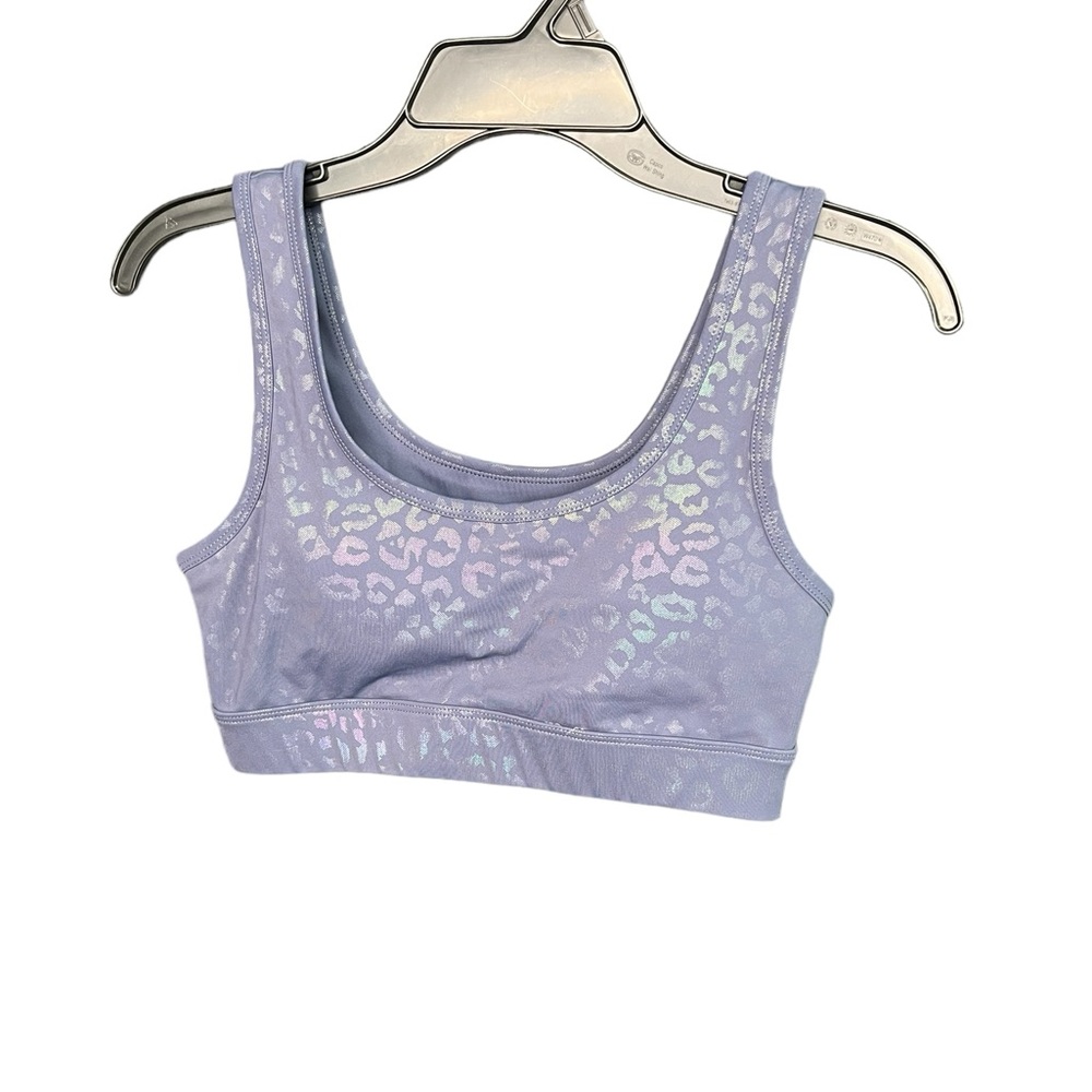 Zyia Active M blue iridescent animal print sports bra